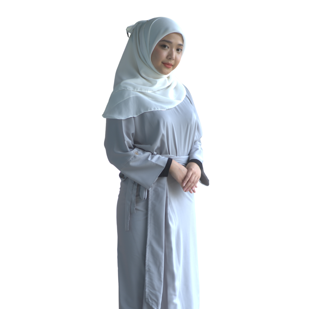 Ad-Leesa Caftan in Ashgrey