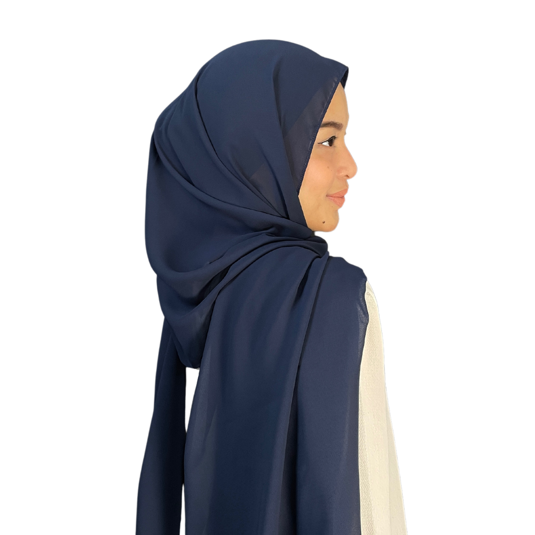 Shawl Plain in Navy Blue