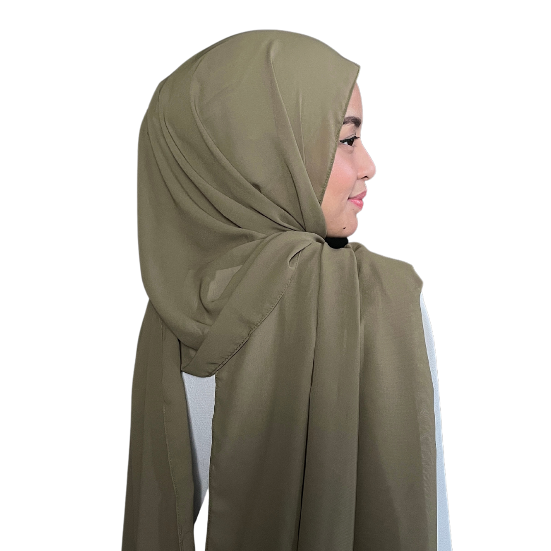 Shawl Plain in Green Bean