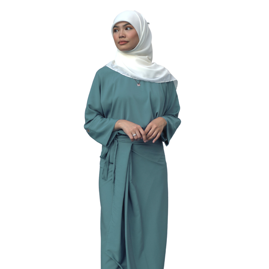 Ad-Leesa Caftan in Mermaid
