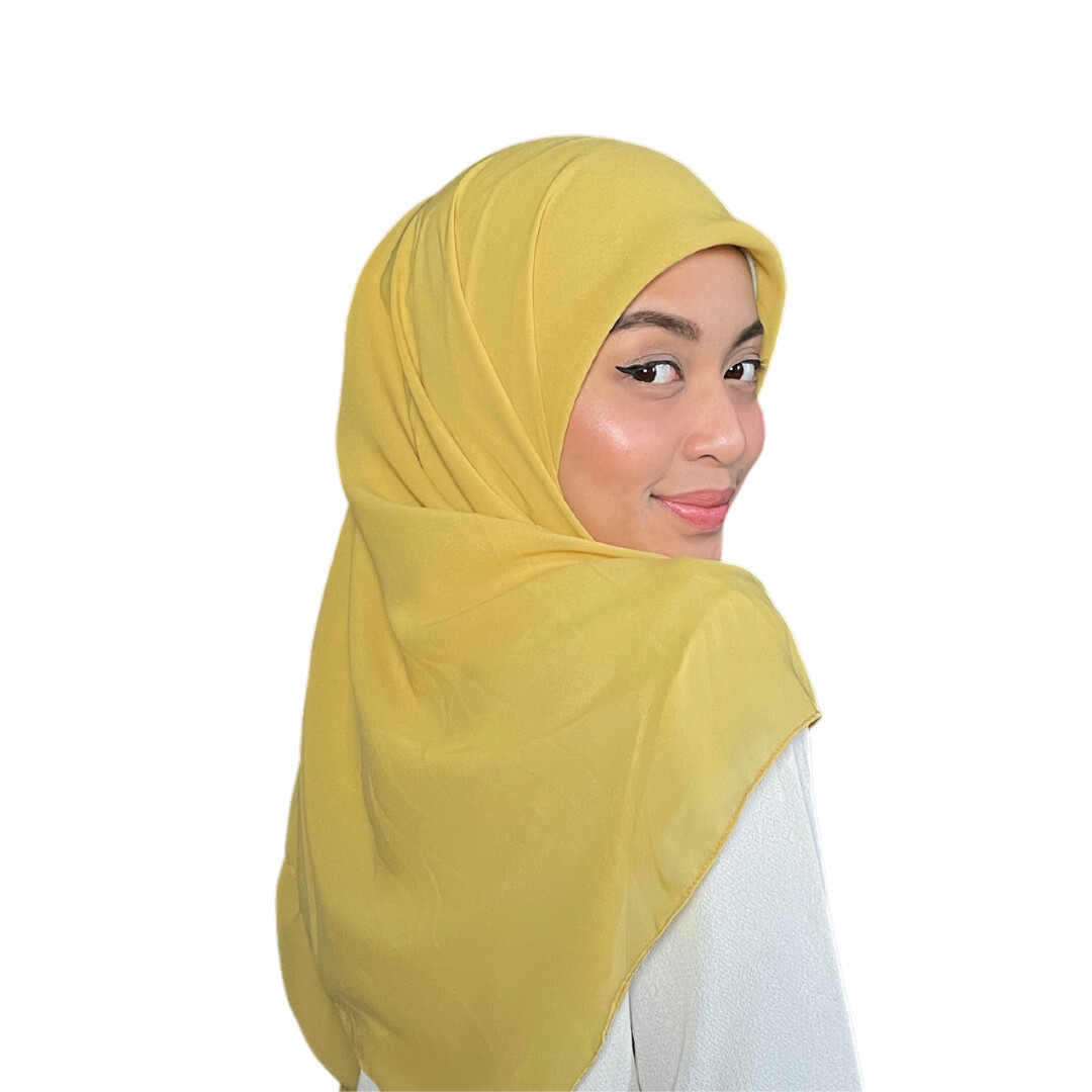 Square Plain in Yellow Puff