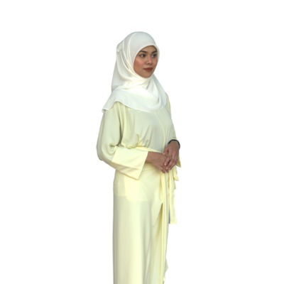 Ad-Leesa Caftan in Banana Smoothie