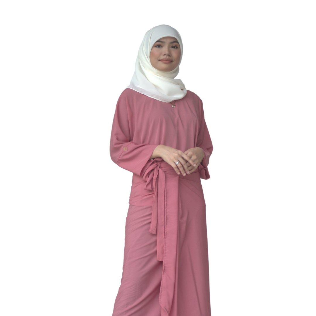 Ad-Leesa Caftan in Pink Castle