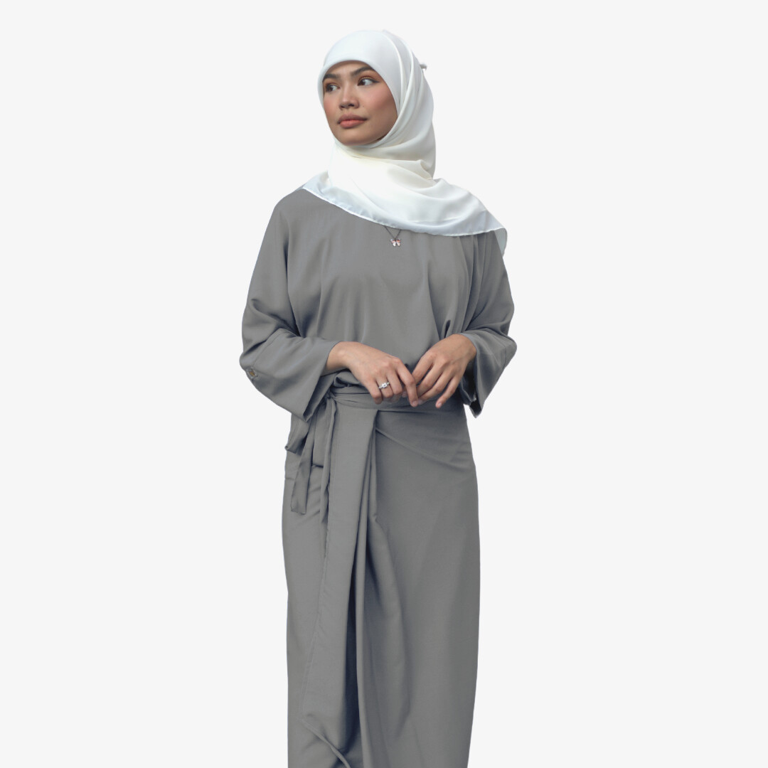 Ad-Leesa Caftan in Frosty Grey