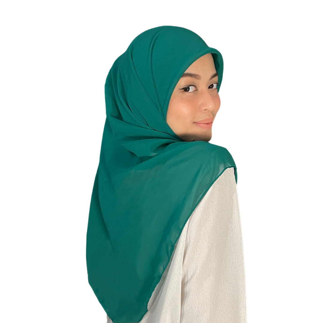 Square Plain in Jade Green