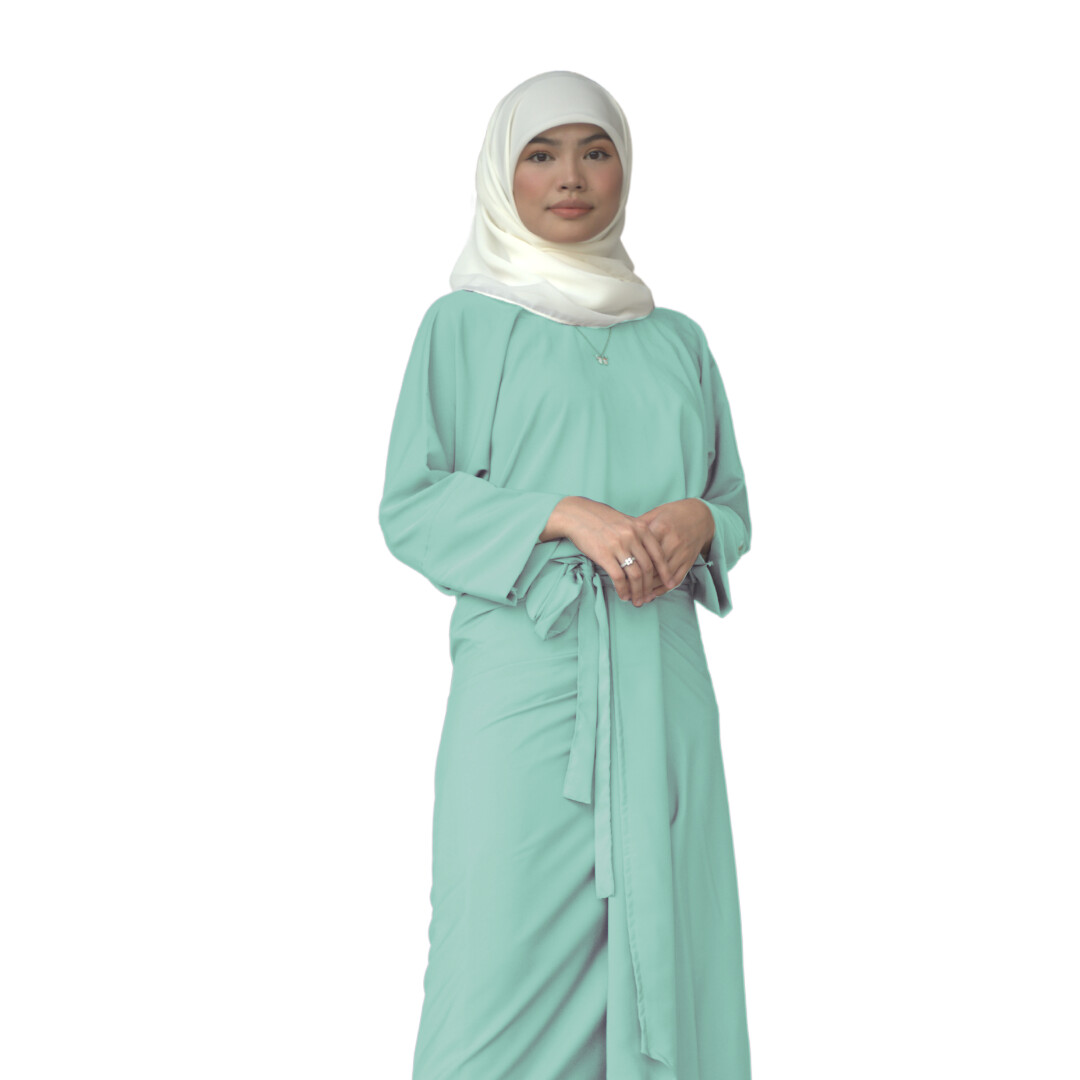 Ad-Leesa Caftan in Aquamarine