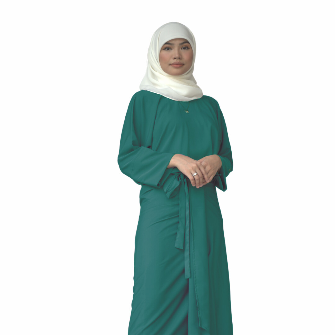 Ad-Leesa Caftan in Jade Green