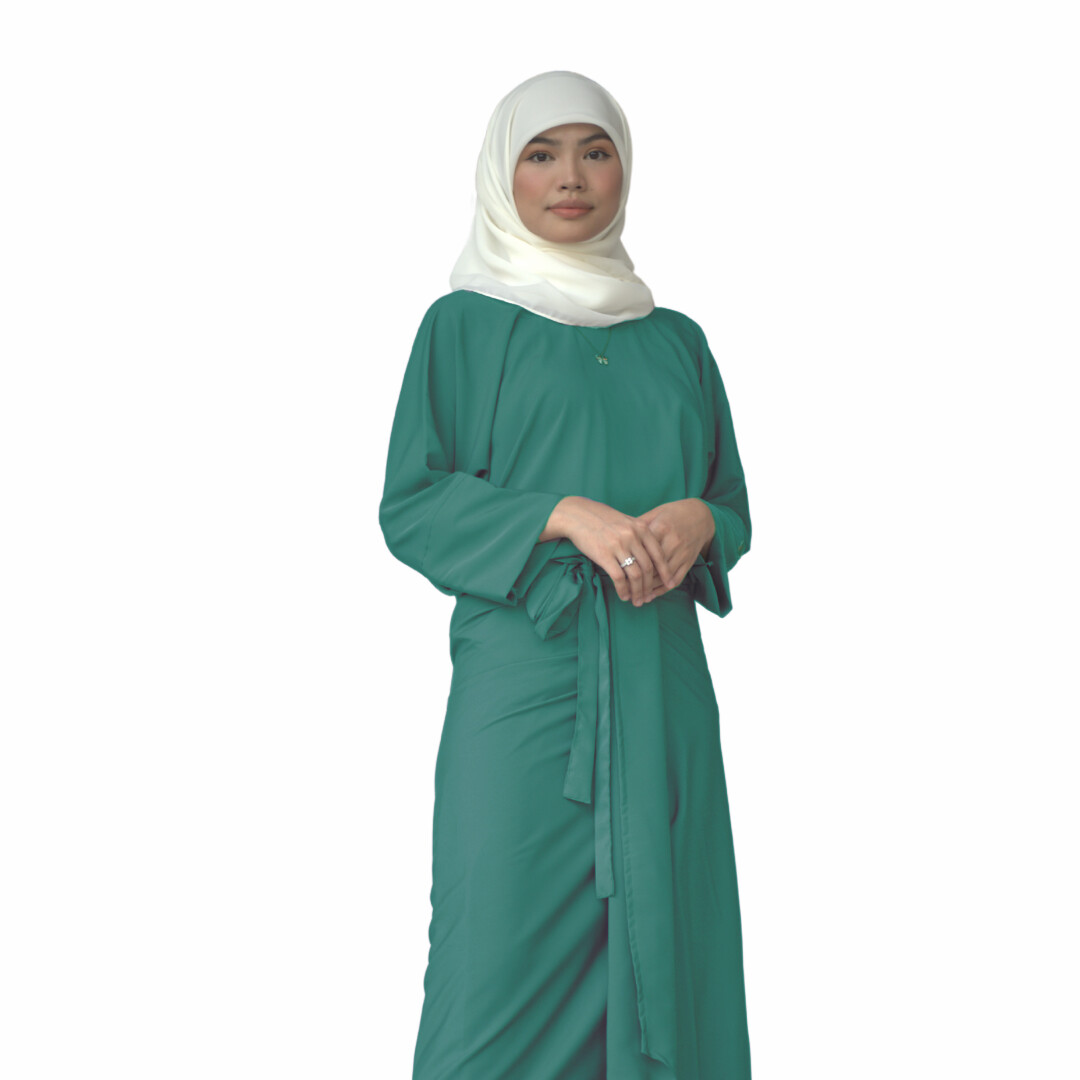 Ad-Leesa Caftan in Turkish Green