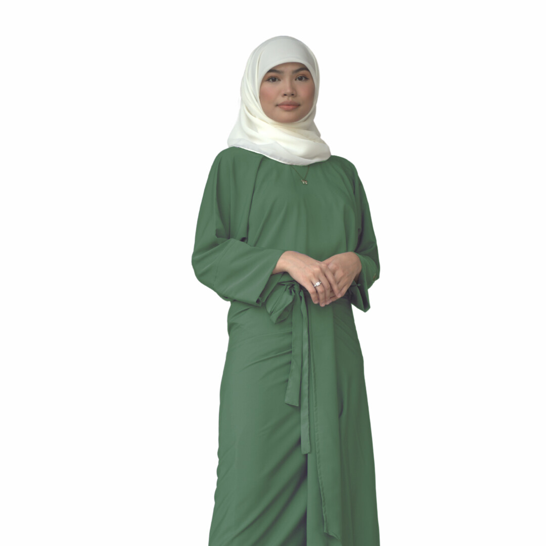 Ad-Leesa Caftan in Green Leaf