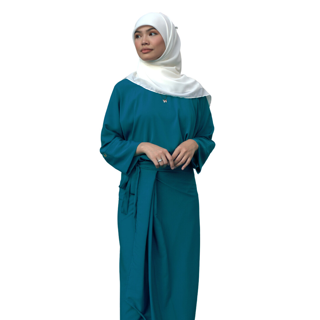 Ad-Leesa Caftan in Bluestone