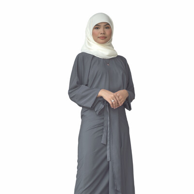 Ad-Leesa Caftan in Graphite