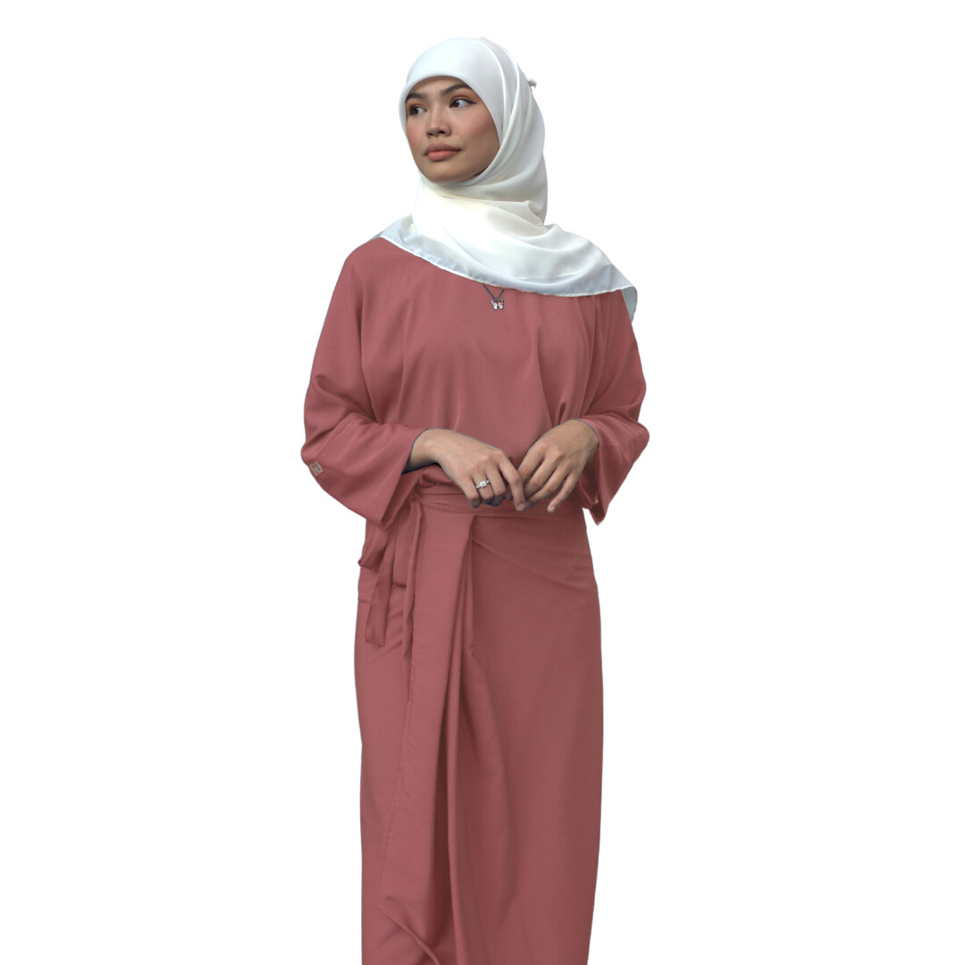 Ad-Leesa Caftan in Dusty Rose