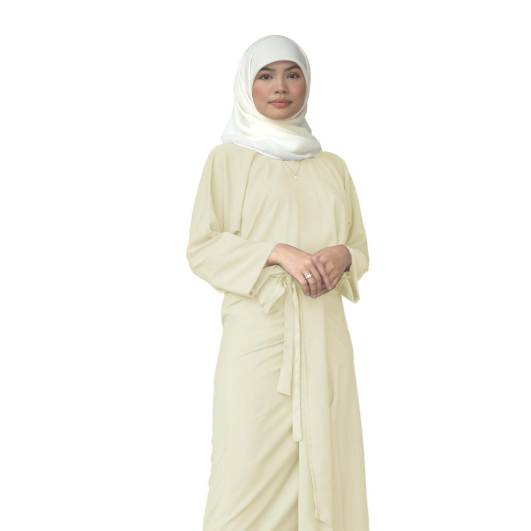Ad-Leesa Caftan in Pale Yellow
