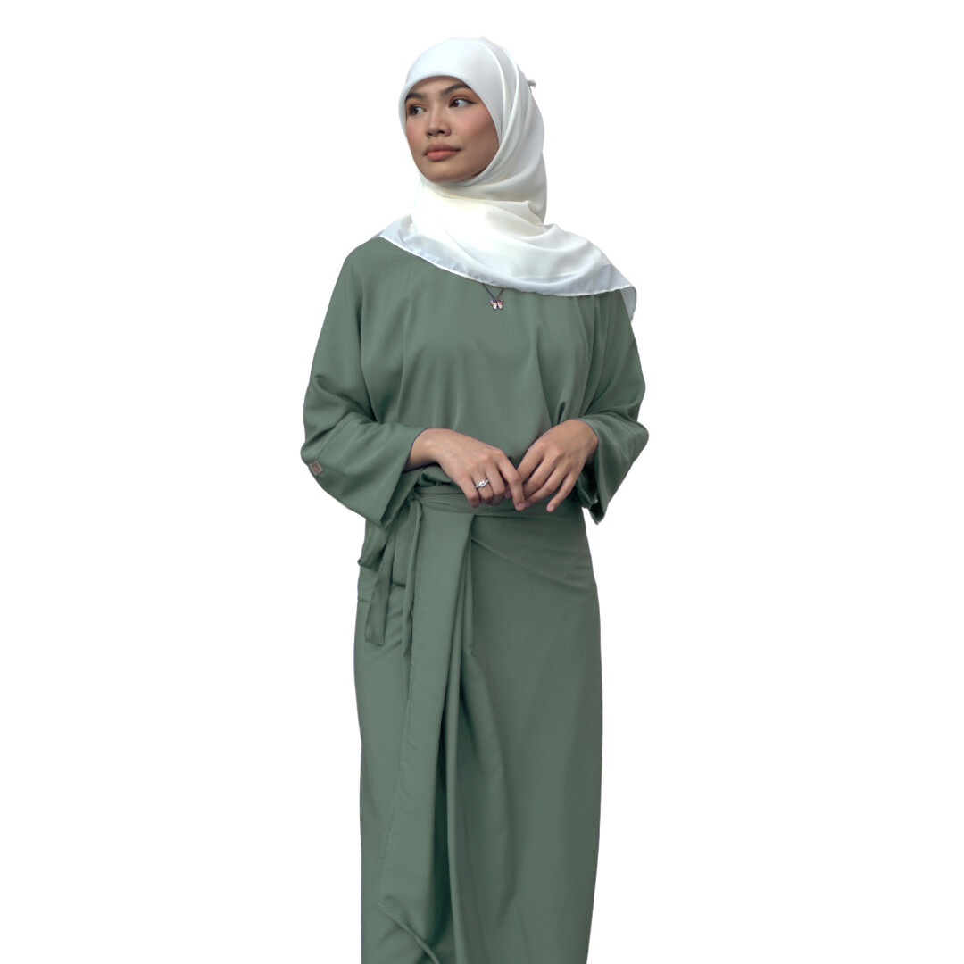 Ad-Leesa Caftan in Russian Green