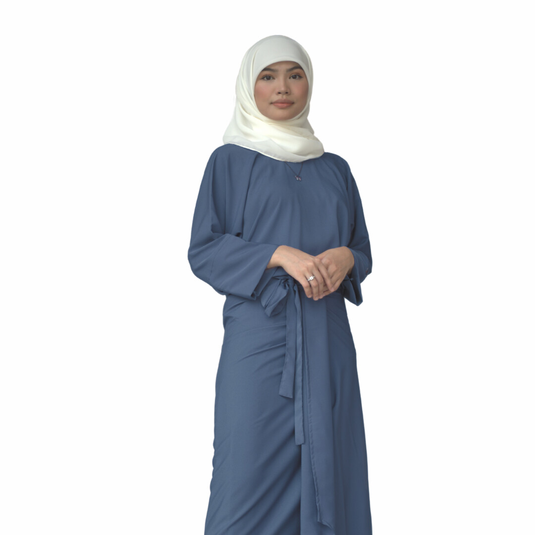Ad-Leesa Caftan in Blemish Blue