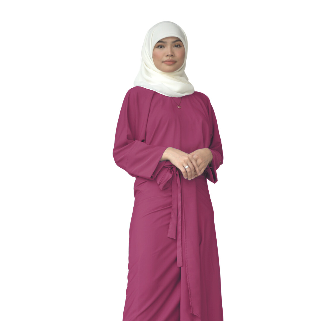 Ad-Leesa Caftan in Cranberry