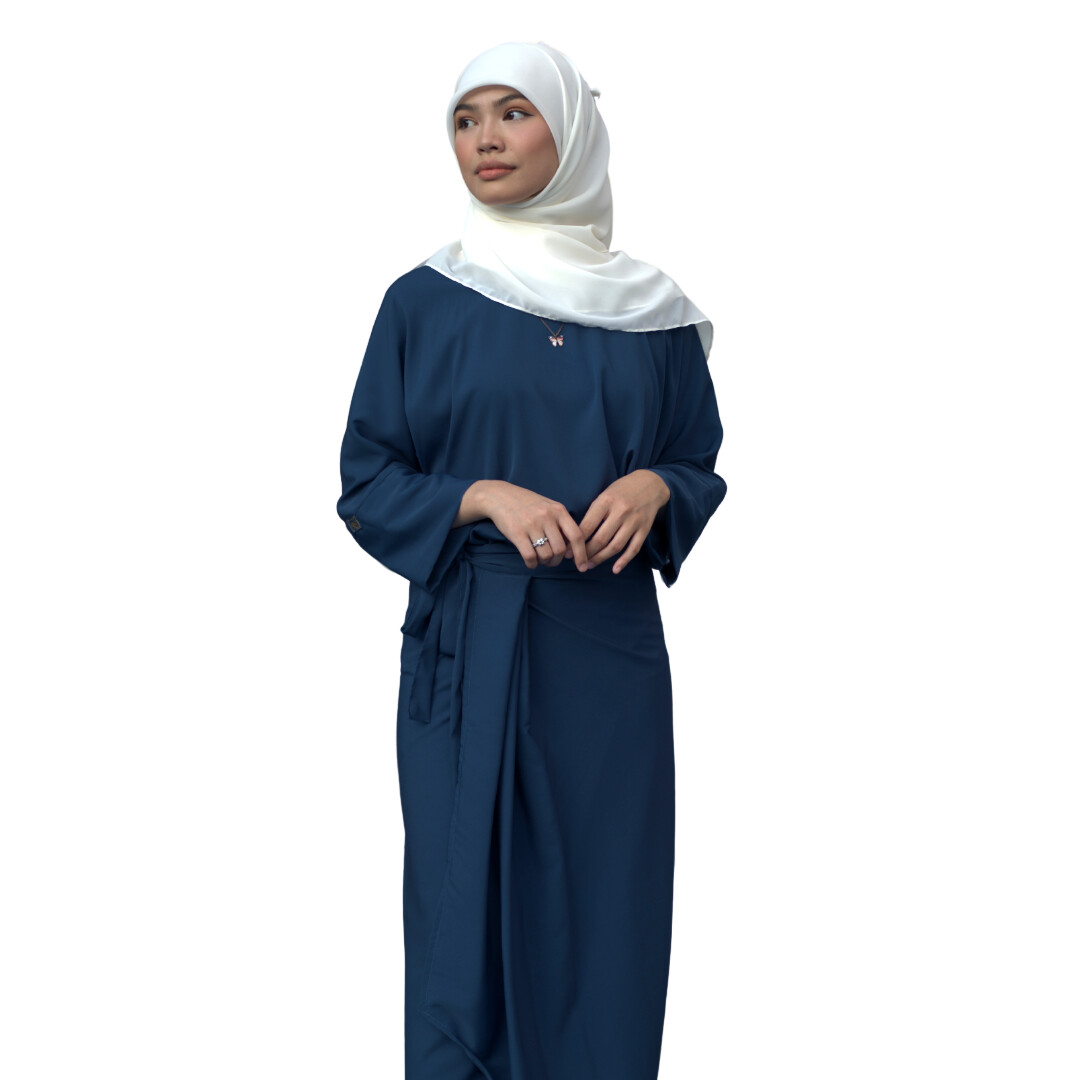 Ad-Leesa Caftan in Blue Legend