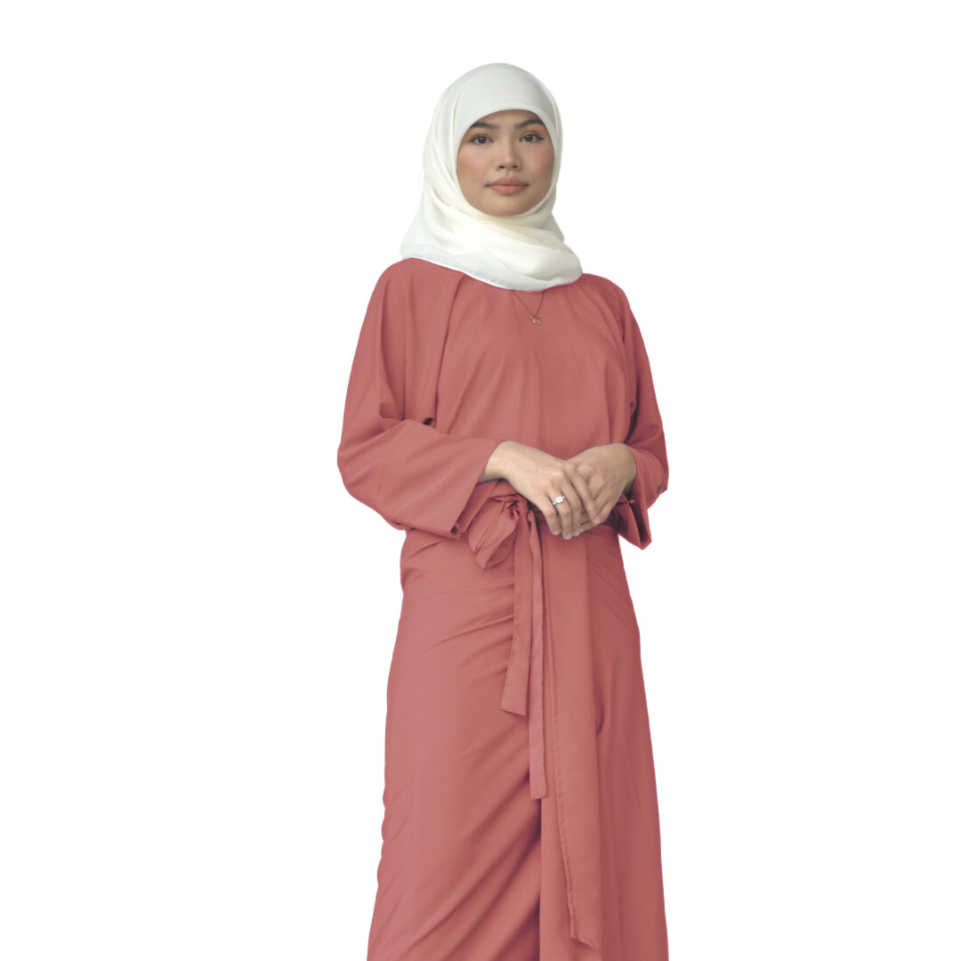 Ad-Leesa Caftan in Rusty Orange