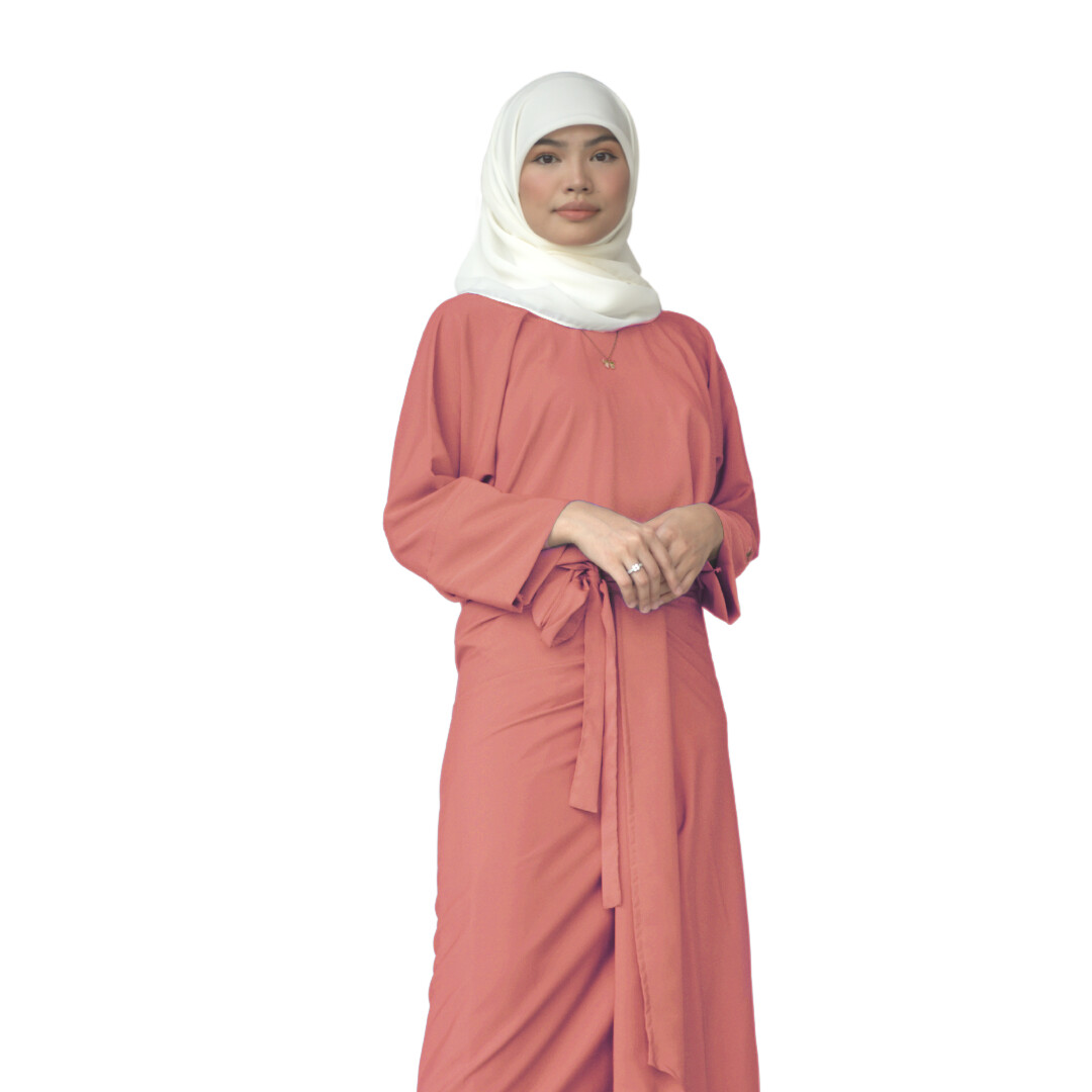 Ad-Leesa Caftan in Metallic Orange