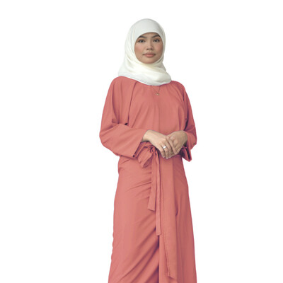Ad-Leesa Caftan in Metallic Orange