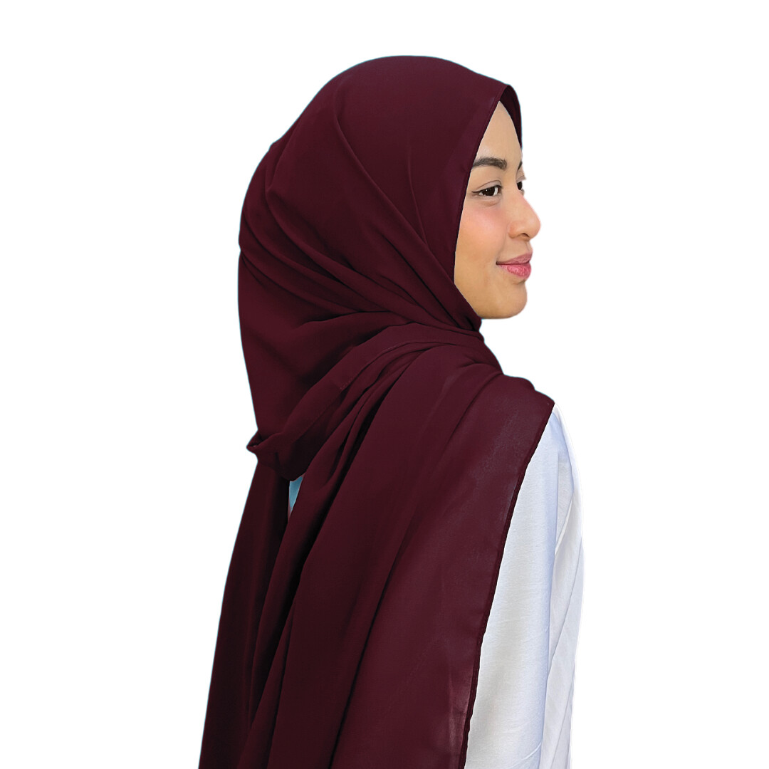 Shawl Plain in Burgundy