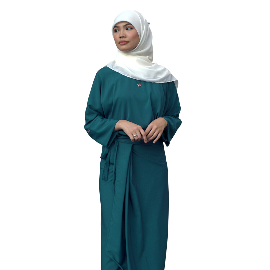 Ad-Leesa Caftan in Persian Green