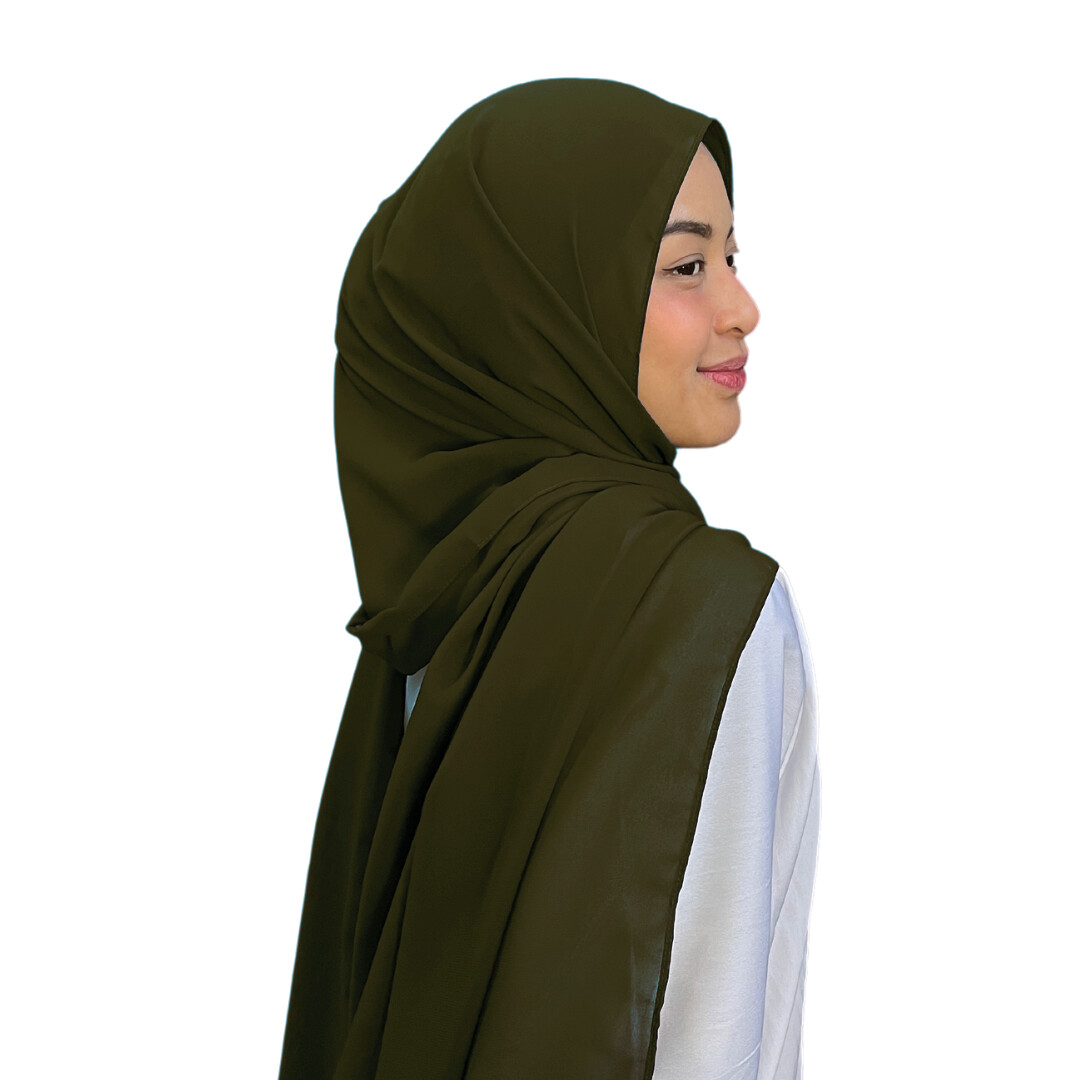 Shawl Plain in Dark Olive