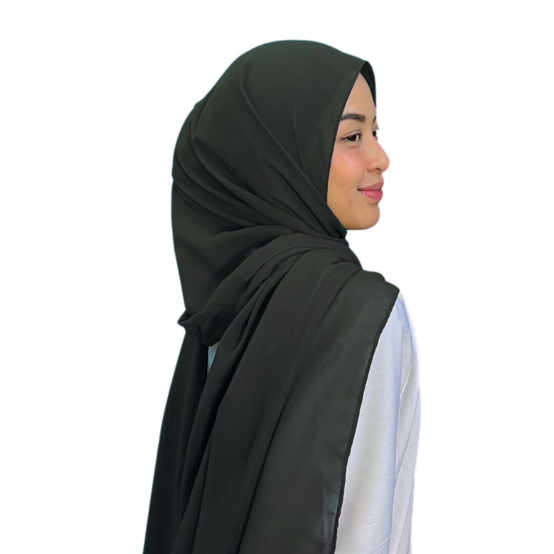 Shawl Plain in Charcoal Grey