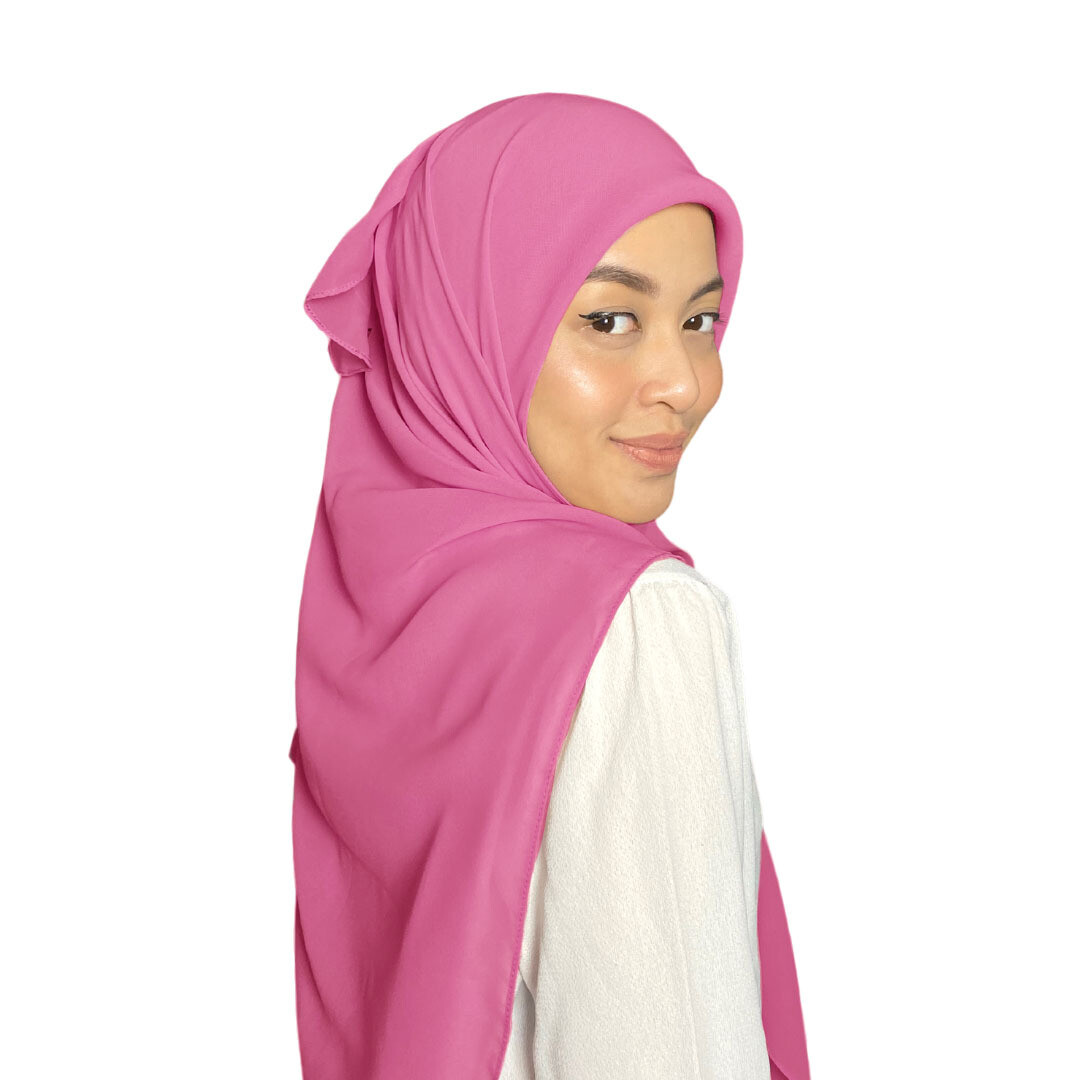 Square Plain in Poppy Pink