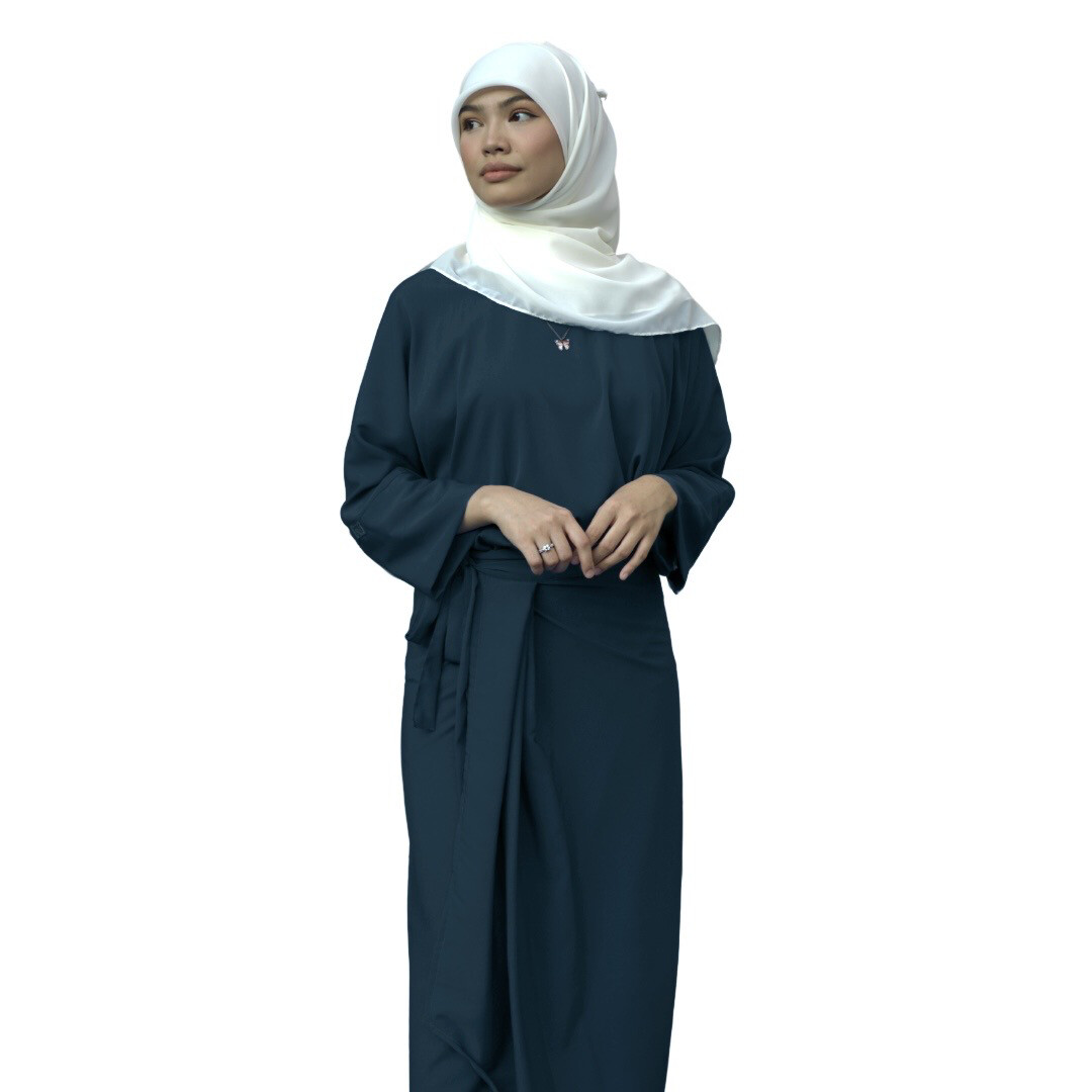 Ad-Leesa Caftan in Midnight Grey