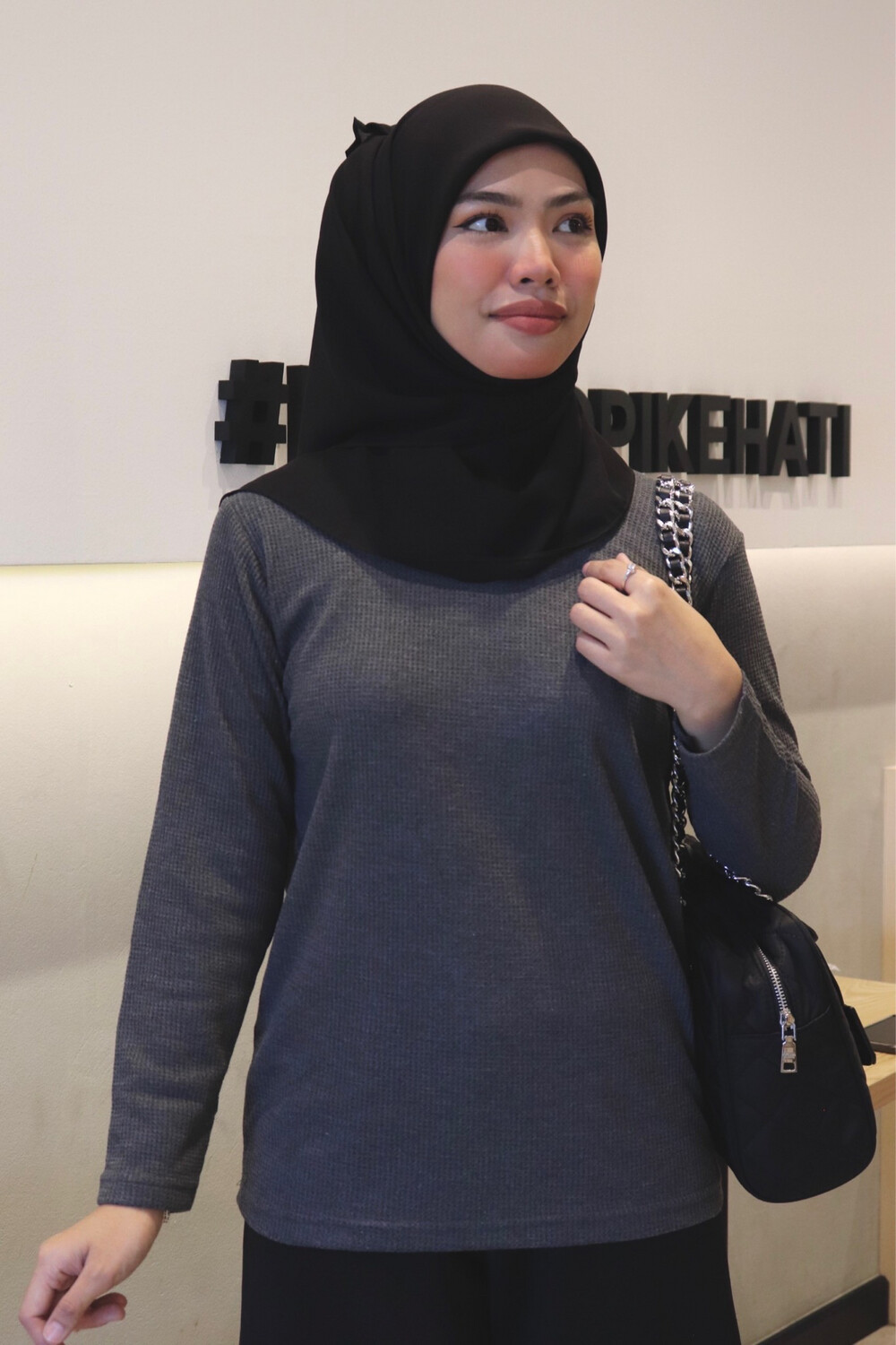 Lily Top in Dark Grey