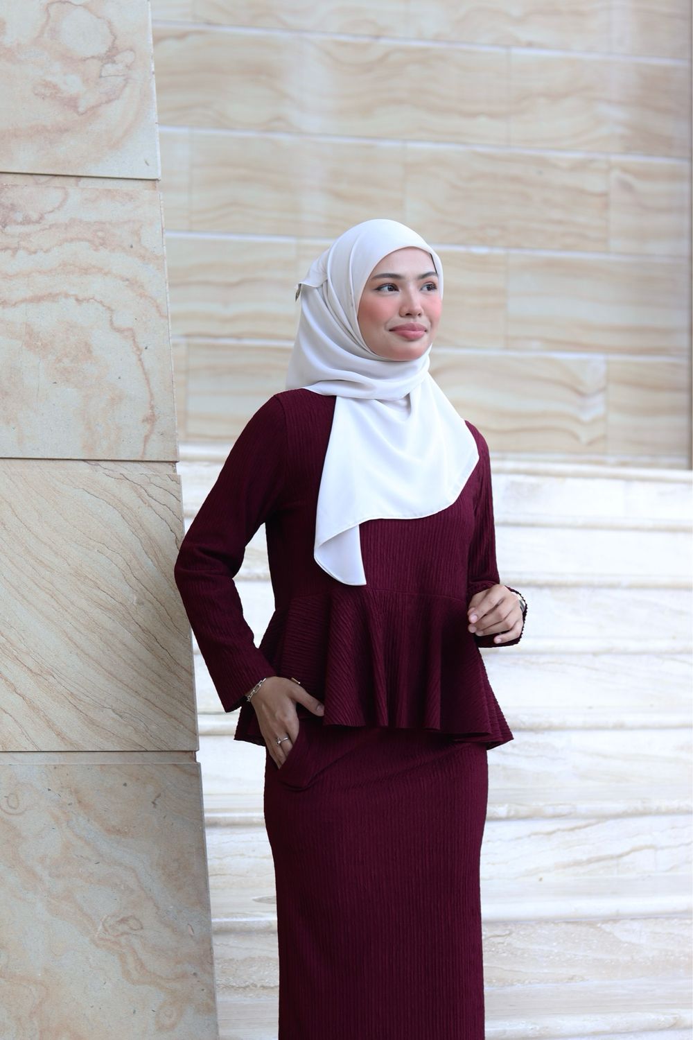 Olivia Set in Burgundy