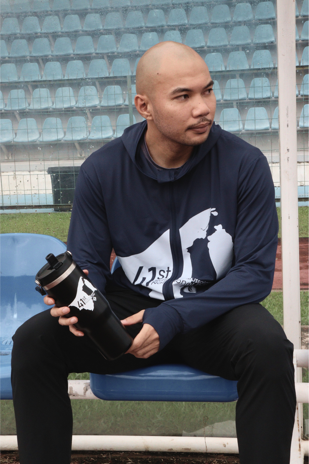 Unisex Sportswear Jacket in Navy Blue