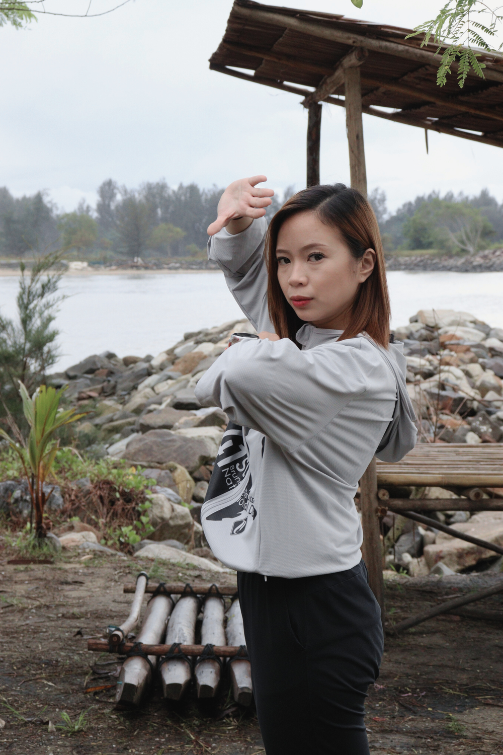 Unisex Sportswear Jacket in Light Grey