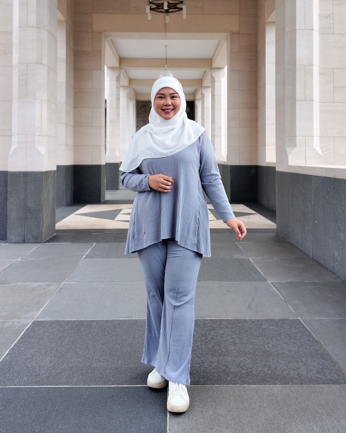 Leora Set in Dusty Blue