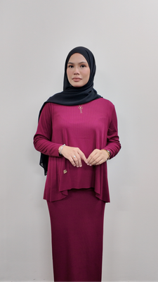 Keyla Set in Wine Burgundy