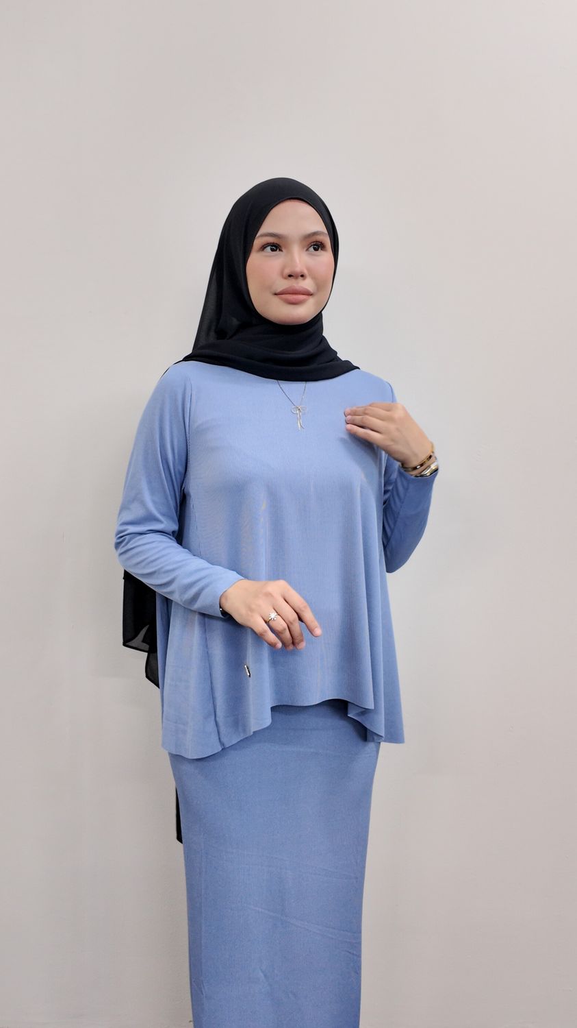 Keyla Set in Dusty Blue