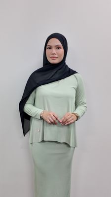 Keyla Set in Baby Green