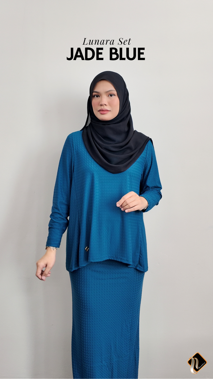 Lunara Set in Jade Blue