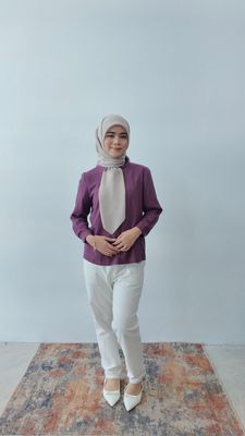 Serena Blouse in Smokey Purple