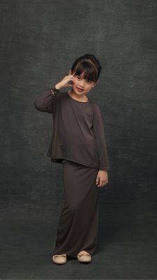 Family Kid Girl Set in Chocolate Fudge