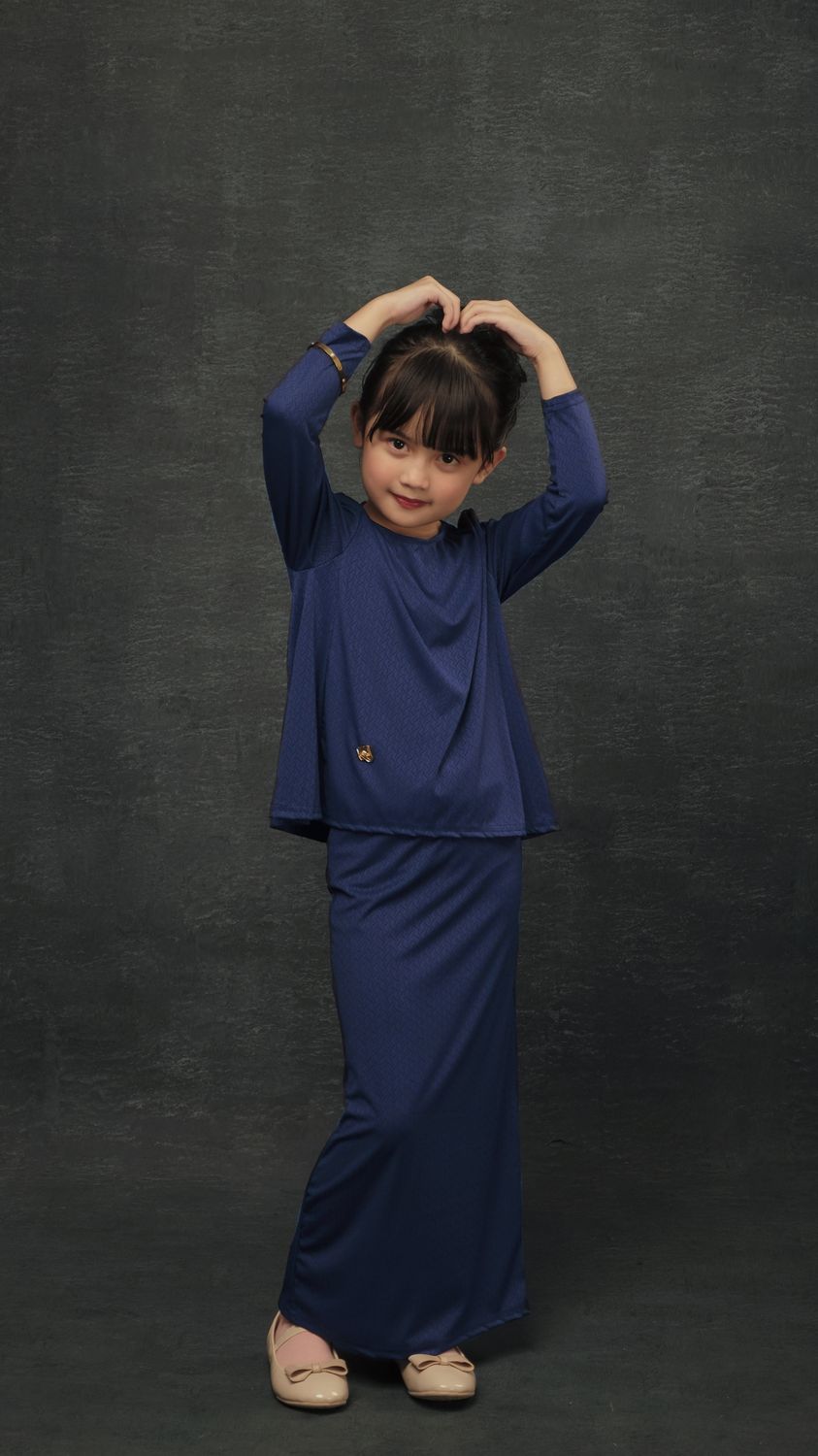 Family Kid Girl Set in Blue Moon