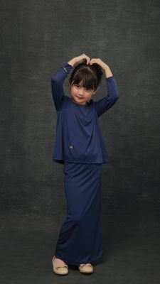 Family Kid Girl Set in Blue Moon