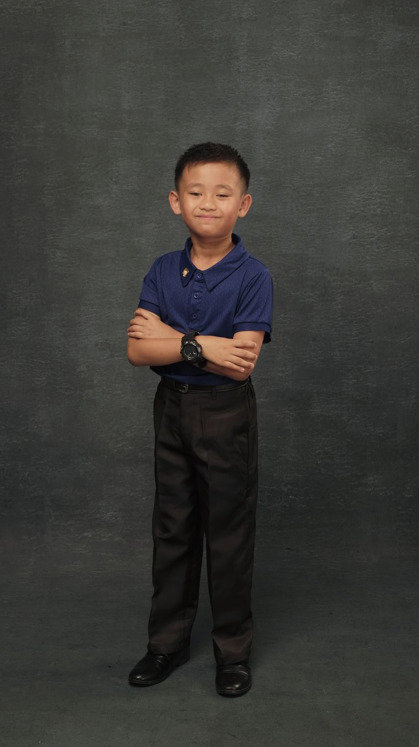 Family Kid Boy Shirt in Blue Moon
