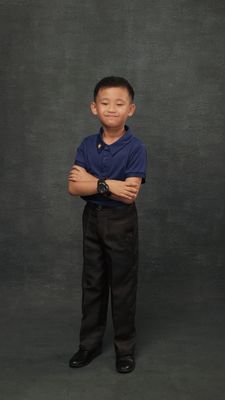 Family Kid Boy Shirt in Blue Moon