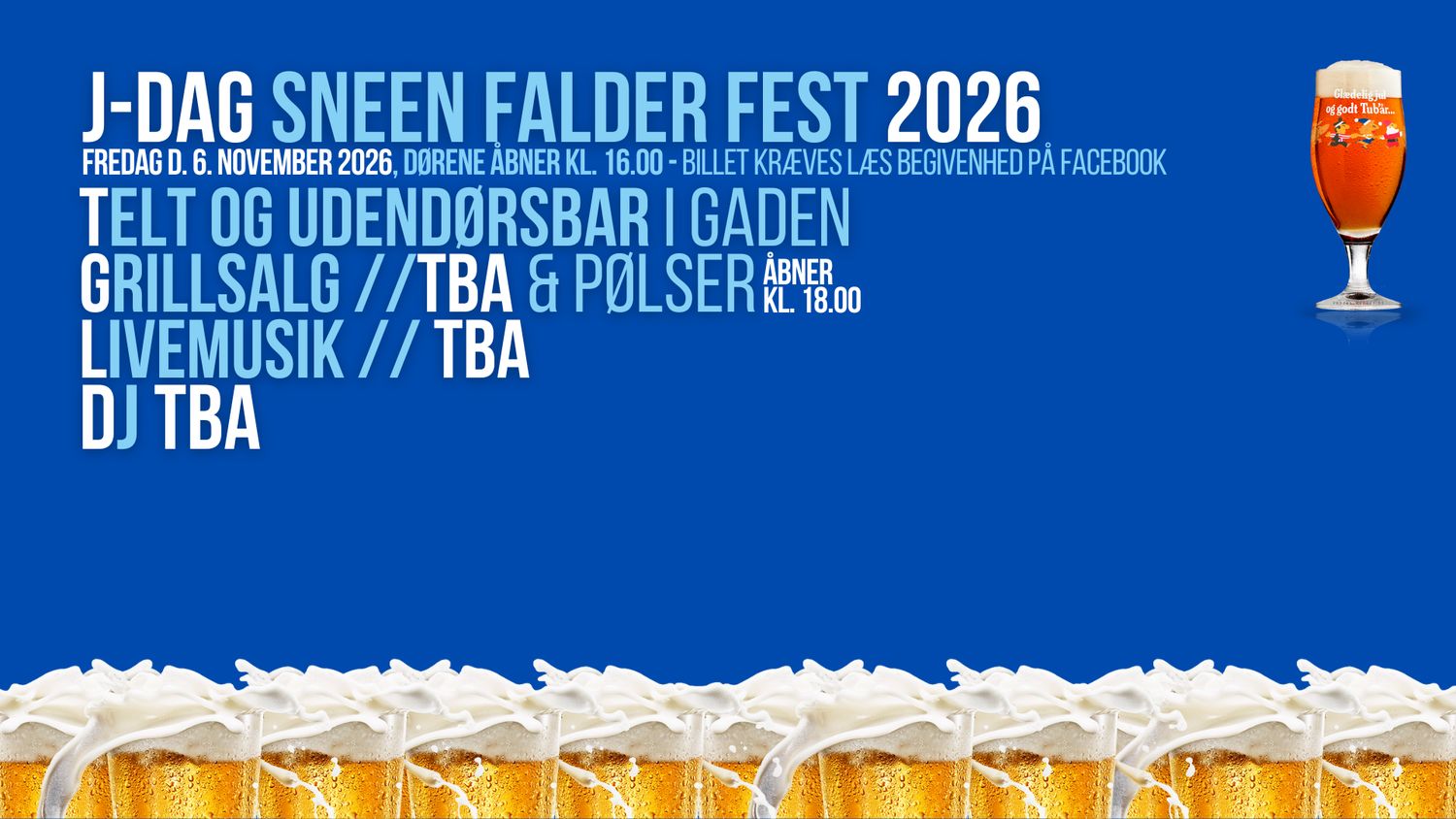 06.11.2026 KL. 16.00 ⚫️ J-DAG SNEEN-FALDER-FEST 2026