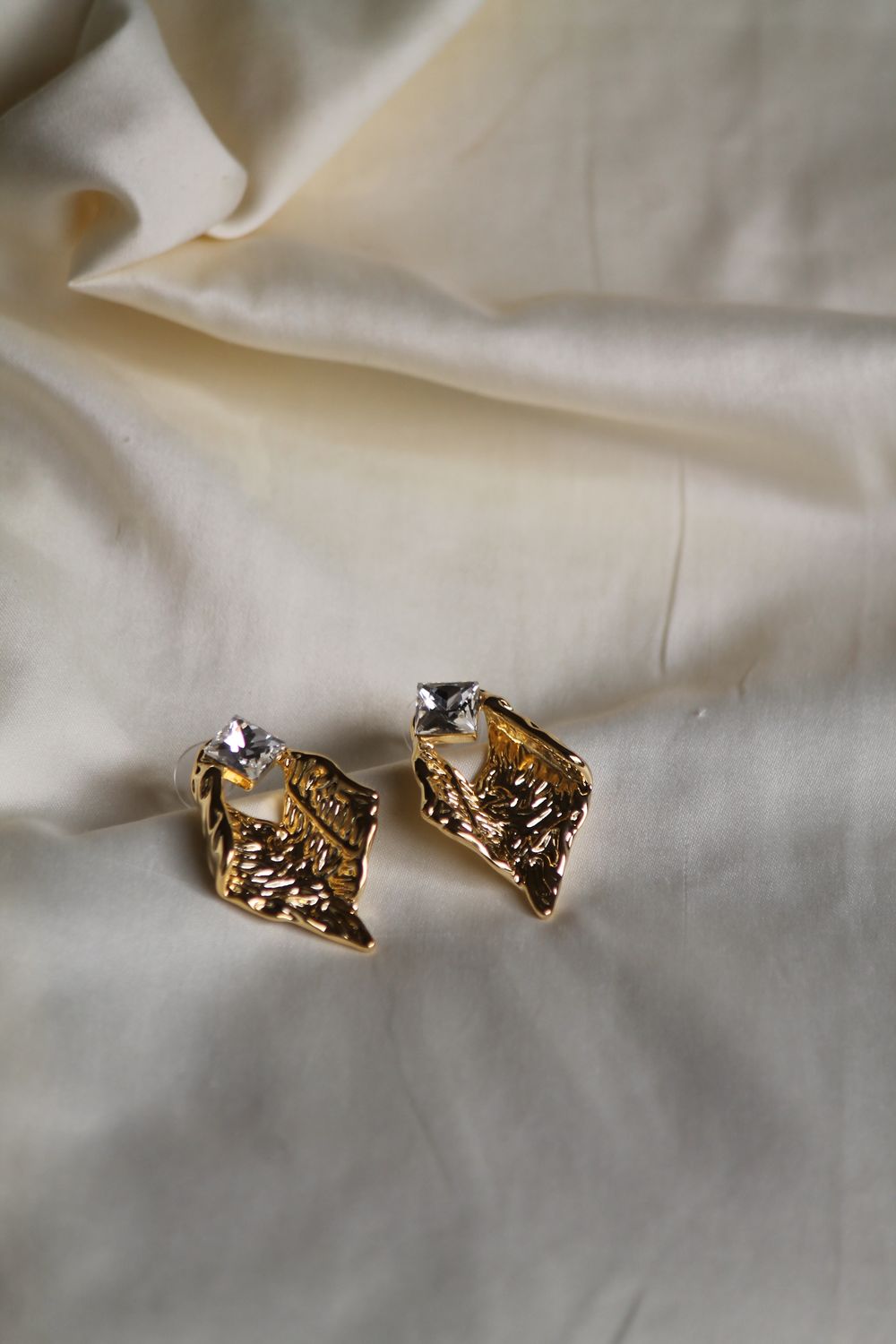 Golden Diamond Earrings