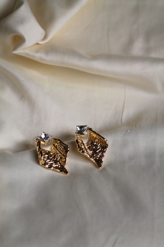 Golden Diamond Earrings