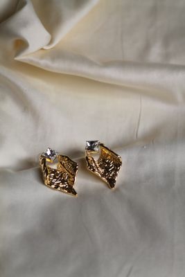 Golden Diamond Earrings
