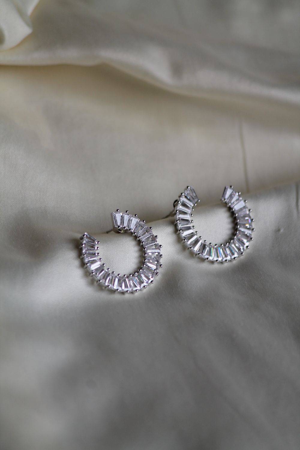 Crystal Semi Hoops